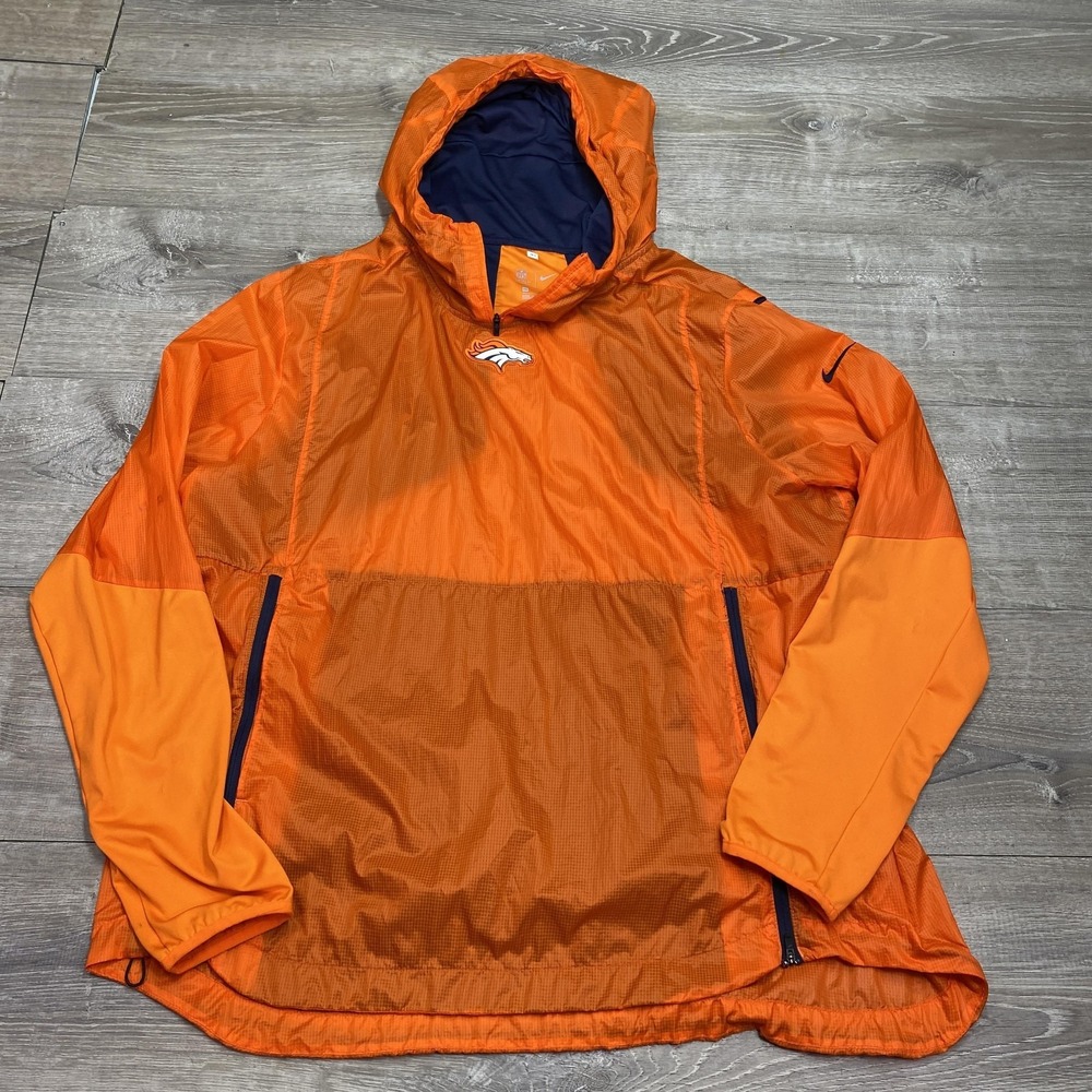 Denver Broncos Alpha Fly Rush Pullover 2XL Orange NFL Football Nike On Field